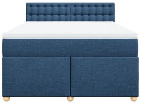 ΚΡΕΒΑΤΙ BOXSPRING ΜΕ ΣΤΡΩΜΑ ΜΠΛΕ 140X200 ΕΚ. ΥΦΑΣΜΑΤΙΝΟ 3286723