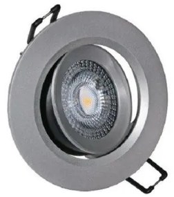 Σποτ Χωνευτό LED Ψευδορoφής Κινητό Στρογγυλό 7W Lumen-21-07161-Ασημί 21-07161