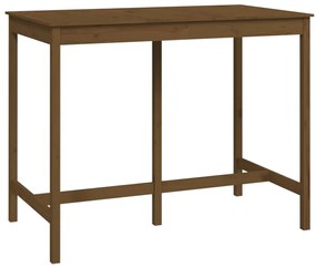 vidaXL Τραπέζι Μπαρ μελί καφέ 140 x 80 x 110 εκ. από Μασίφ Ξύλο Πεύκου