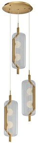 Φωτιστικό Οροφής 701CHD1707 Φ33x120cm 6xG4 1,5W Gold Opviq