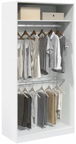 vidaXL Ντουλάπα Λευκή 100x50x200 εκ. από Επεξεργασμένο Ξύλο