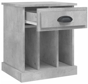 vidaXL Κομοδίνα 2 τεμ. Γκρι Σκυροδέματος 43x36x50 εκ.