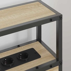 vidaXL Κεφαλάρι Αποθήκης με ράφι Sonoma Δρυς 80 cm Επεξεργασμένο ξύλο