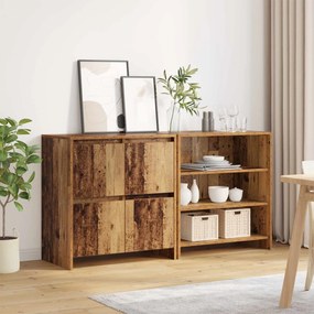 vidaXL Πλαϊνό γραφείο 2 pcs Παλιό ξύλο 70 x 41 x 75 εκ.