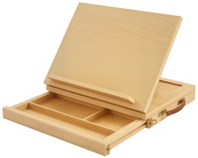 Επιτραπέζιο Σκαλιστήρι Vinsetto, Μικρό Σκαλιστήρι, 1 Συρτάρι, 3 Θήκες, Μασίφ Ξύλο, Φυσικό