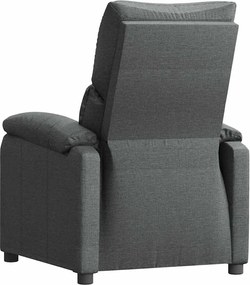 vidaXL Πολυθρόνα Ανακλινόμενη Σκούρο Γκρι Υφασμάτινη