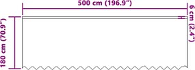 vidaXL Κουρτίνα Δαντέλας με κουρτίνες Λευκό 180 x 500 cm Πολυεστέρας