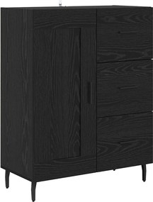 vidaXL Highboard 2 pcs Μαύρη δρυς 69,5 x 34 x 180 εκ.