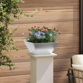 vidaXL Γλάστρα Κήπου 5 pcs Ασημί 35 x 35 x 15 εκ.