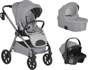 Baby stroller 3 in 1 Unique Silver cloud