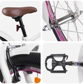 vidaXL Παιδικό Ποδήλατο 22 ίντσες για 7-12 ετών Λευκό