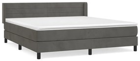 ΚΡΕΒΑΤΙ BOXSPRING ΜΕ ΣΤΡΩΜΑ ΣΚΟΥΡΟ ΓΚΡΙ 160X200 ΕΚ. ΒΕΛΟΥΔΙΝΟ 3131028