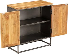 vidaXL Ντουλάπι 65 x 30 x 70 εκ. Ανακυκλωμένο Ξύλο Teak &amp; Ατσάλι