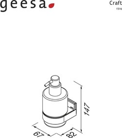 Geesa Craft 1516 Chrome - Διανομέας Επίτοιχος 200ml