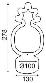 ΑΝΑΝΑΣ, 41 NEON LED ΛΑΜΠΑΚΙΑ ΜΕ ΜΠΑΤΑΡΙΑ (3xAA)/USB, ΠΡΑΣΙΝΟ &amp; ΚΙΤΡΙΝΟ, IP20, 13x10x27.8cm
 - Πλαστικό - FPINAPPLENEON2A