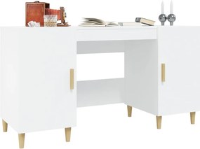 vidaXL Γραφείο Λευκό 140 x 50 x 75 εκ. από Επεξεργασμένο Ξύλο