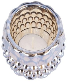 Κηροπήγιο Για Ρεσώ Sparkle Dots  PT3767BR Φ8x6cm Brown Present Time Glass