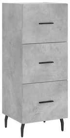 vidaXL Ντουλάπι Γκρι Σκυροδέματος 34,5x34x180 εκ. Επεξεργασμένο Ξύλο