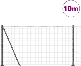 vidaXL Συρματόπλεγμα με Σκυρόδεμα 10 x 1,2 μ (Π x Υ)