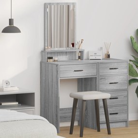 vidaXL Τουαλέτα με Συρτάρια Γκρι Σονομά 50x41x140 εκ.