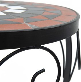 vidaXL Ανθοστήλες 3 τεμ. Τερακότα /Λευκά Κεραμικά