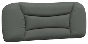 vidaXL Κρεβάτι με Στρώμα Σκούρο Γκρι 100x200 εκ. Υφασμάτινο