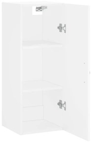 vidaXL Ντουλάπι Τοίχου Λευκό 34,5 x 34 x 90 εκ. από Επεξεργασμένο Ξύλο