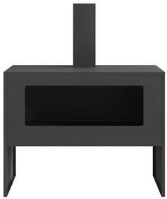 vidaXL Φωτιά Μαύρο 80 x 50 x 96 εκ. Κρύα έλαση από χάλυβα