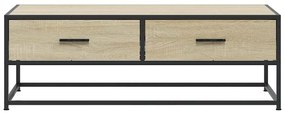 vidaXL Τραπεζάκι Σαλονιού Sonoma Δρυς 100x50x35εκ Επεξ. Ξύλο + Μέταλλο