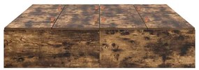 vidaXL Σκελετός Κρεβατιού Καπνιστή δρυς 190 x 140 x 31.5 εκ.