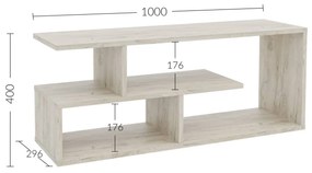 Έπιπλο TV Eden Λευκό 100x29.6x40cm