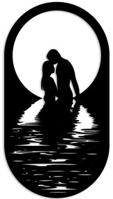 Διακοσμητικό Τοίχου Romantic 891TNL3715 56x30cm Black Wallity Μέταλλο