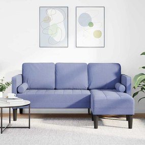 vidaXL Σετ Καναπέ Μπλε τζιν 173 x 131 x 67 εκ ύφασμα