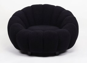 Πολυθρόνα ArteLibre AFET Μαύρο Ύφασμα/Ξύλο 94x89x61cm