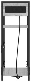 vidaXL Κομοδίνο Γκρι sonoma 40 x 27 x 76 εκ Επεξεργασμένο ξύλο