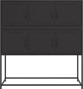 vidaXL Ντουλάπι Μαύρο 100,5x39x107 εκ. Ατσάλινο