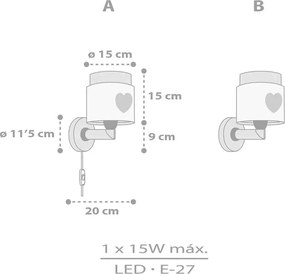 Baby Dreams Pink απλίκα τοίχου (76019S)