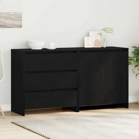 vidaXL Πλαϊνό γραφείο 2 pcs Μαύρο 70 x 41 x 75 εκ. Επεξεργασμένο ξύλο