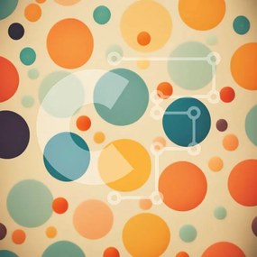 Intra Συλλεκτικό Ξύλινο Παζλ Plywood 4mm - Αφηρημένο άνευ ραφής σχέδιο των πολύχρωμων κύκλων Σε Ξύλινο Κουτί - Διαστάσεις Puzzle: 10x10 cm – 25 κομμάτια