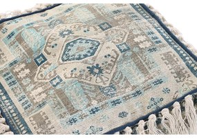 Puff DKD Home Decor Casablanca Μπλε Κρόσσια 40 x 40 x 40 cm