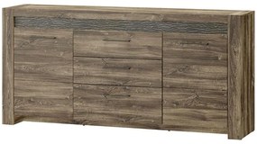 Μπουφές Belarus Plus 161373879 178x40x85cm Oak Μοριοσανίδα, Μέταλλο