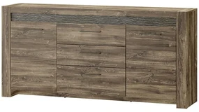 Μπουφές Belarus Plus 161373879 178x40x85cm Oak Μοριοσανίδα, Μέταλλο
