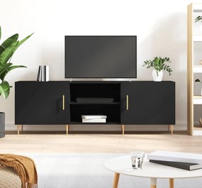 vidaXL Έπιπλο Τηλεόρασης Μαύρο 150x30x50 εκ. Επεξεργασμένο Ξύλο
