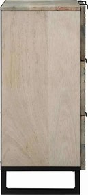 vidaXL Πλαϊνό γραφείο Λευκό 60 x 33.5 x 75 εκ. Μασίφ ξύλο μάνγκο