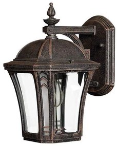 Φανάρι Απλίκα Φωτιστικό Τοίχου 1xE27 Μόκα IP44 Wabash HK-WABASH2-S Elstead Lighting-HK-WABASH2-S-Μπρονζέ HK-WABASH2-S