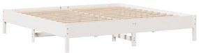 vidaXL Σκελετός Κρεβ. Χωρίς Στρώμα Λευκό 180x200 εκ Μασίφ Πεύκο
