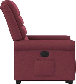 vidaXL Πολυθρόνα Ανακλινόμενη Ηλεκτρική Μπορντό Υφασμάτινη