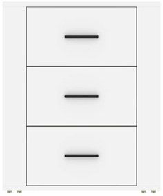vidaXL Κομοδίνο Λευκό 50 x 36 x 60 εκ. από Επεξεργασμένο Ξύλο