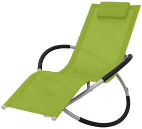 vidaXL Ξαπλώστρα με Γεωμετρικό Σχήμα Εξωτερικού Χώρου Πράσινη Ατσάλινη