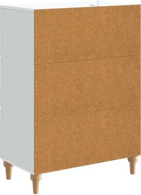 vidaXL Πλαϊνό γραφείο Λευκό 66 x 34,5 x 90 εκ Επεξεργασμένο Ξύλο